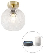 Mosiężna lampa sufitowa Smart Art Deco z Wifi A60 - Kula ArtDeco Oswietlenie wewnetrzne