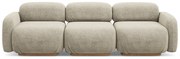 Beżowa sofa modułowa z materiału bouclé 270 cm Ailani – Makamii