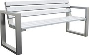 Metalowa ławka z drewnianym siedziskiem 180cm Ilbro 4X G6-M25