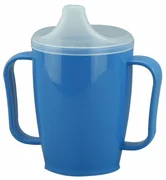 Kubek z dwoma pokrywkami 250 ml, niebieski