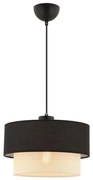 Lampa wisząca na linkę ECHO 1xE27/60W/230V czarna/kremowa
