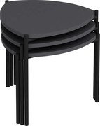 Zestaw stolików pomocniczych Lenny Anthracite, 3 szt.