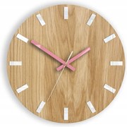 Zegar na ścianę nowoczesny drewniany z cichym mechanizmem okrągły solidny