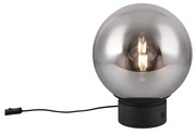 Czarna lampa stołowa LED ze szklanym kloszem (wysokość 36 cm) Cipallone – CINQUE