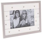 Drewniana ramka na fotografię So much hearts biały, 22 x 17 cm