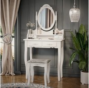 Stół do toalety biały 75x40x146.5 meghan