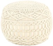 Ręcznie wyplatany puf z makramy S2-G72