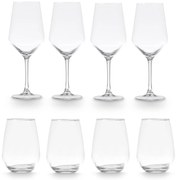 Zestaw szklanek i kieliszków, 8 szt.