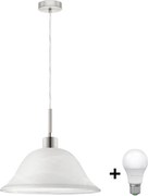 LED żyrandol na lince 1xE27/60W/230V biały/przezroczysty