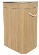 Bambusowy kosz na pranie z pokrywą LUVA, 80 l