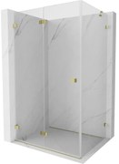 Mexen Lunar-F kabina prysznicowa składana lewa 75 x 70 cm, transparent, złota - 836-075-070-50-00-L