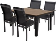 Doppler EXPERT WOOD Plus, prostokątny stół, 4+1