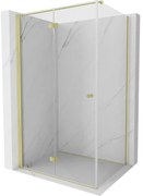 Mexen Mist-F kabina prysznicowa składana lewa 85 x 75 cm, transparent, złota szczotkowana - 8A6T-085-075-55-00-L