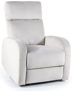 Fotel rozkładany OLIMP VELVET jasnoszary obrotowy SIGNAL