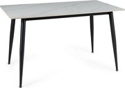 Stół jadalniany RION 130x70 cm z ceramicznym blatem, biały marmur