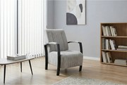 Nowoczesny fotel Looft w kolorze szarym-ponadczasowy styl