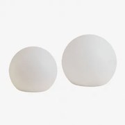 Zestaw 2 Kul Solarnych Led Do Oświetlenia Zewnętrznego Olbina Ø30 Cm - Ø40 Cm - Sklum