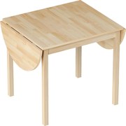 HOMCOM Rozkładany stół jadalniany z drewna sosnowego na 6 osób z opcją opuszczania boków 140 x 70 x 75 cm, Drewno naturalne