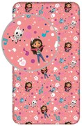 Bawełniane prześcieradło dziecięce z gumką 90x200 cm Gabby's Dollhouse – Jerry Fabrics