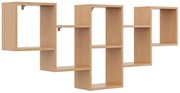 Minimalistyczna półka na ścianę w kolorze buk B1-E47
