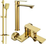 Mexen Royo DQ62 zestaw wannowy, złoty - 72213DQ62-50