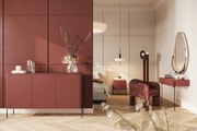 Toaletka Sonatia 100 cm z dwoma szufladami - burgund