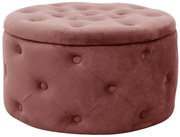 Pikowana pufa do salonu brudny róż B1-H06