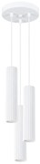 Lampa wisząca KARBON 3P biała ryflowana SOLLUX LIGHTING