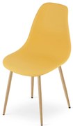 Krzesło WAT musztarda siedzisko / nogi naturalne