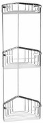 GEDY 2484 Inteligentna półka narożna trzypoziomowa20 x 59 x 15 cm, srebrna