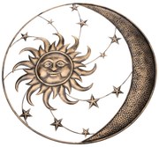 Metalowa dekoracja ścienna Sun left, śr. 75 cm