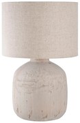 Kremowa lampa stołowa z tekstylnym kloszem (wysokość 46,5 cm) Bilby – House Nordic