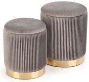 Zestaw puf welurowych T3-H67