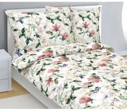 Bellatex Pościel bawełniana Magnolia różowy, 140 x200 cm, 70 x 90 cm