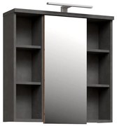 Wisząca szafka łazienkowa z lustrem VENOM antracyt/brąz