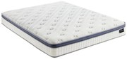Materac 140 x 190 cm hybrydowy z kieszeniowymi sprężynami 7 stref, z pianką termoelastyczną i lateksem grubość 25 cm - MALAO od PALACIO