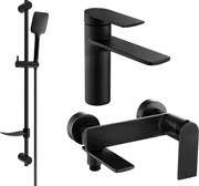 Mexen Zero DF62 zestaw wannowy, czarny - 71103DF62-70