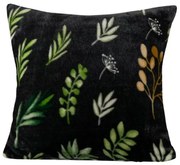 Mikropluszowa poszewka na poduszkę ZELNOIR 45x45 cm, czarna