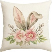 Lniana poszewka na poduszkę FLOPINA 45x45 cm, kremowa