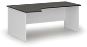 Biurko narożne PRIMO WHITE, 1800 x 1200 mm, lewe, biały/wenge