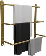 Złoty Potrójny Wieszak Ścienny Do Łazienki A0-E72