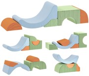 AIYAPLAY 5-częściowy zestaw międnych klocków dla dzieci, do wspinaczki, raczkowania, budowania, lekki, Cord, pianka, kolorowy