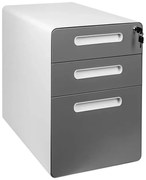 Biało-szary kontenerek z szufladami na klucz Z8-Z28