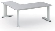 Narożne biurko PRIMO FLEXIBLE, 180x180 cm, szary