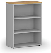 Regał biurowy PRIMO GRAY, 800 x 420 x 1087 mm, szary/buk