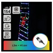 Aigostar - LED RGBY zewnętrzna dekoracja świąteczna 154xLED/3,6W/230V/8 funkcji 1,6m IP44