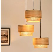 Brilagi - Lampa wisząca MONTANA BOHO 3xE27/15W/230V brązowo-czarna
