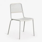 Stosowane Krzesło Ogrodowe Z Stali I Syntetycznego Rattanu Veyra Awokado - Sklum