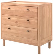 Komoda dziecięca z litego drewna dębowego w naturalnym kolorze 100x95x55 cm Forrest – Vipack