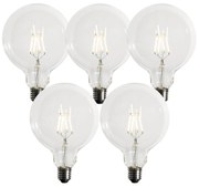 Zestaw 5 ściemnialnych żarówek LED E27 G125 5W 450 lm 3000K